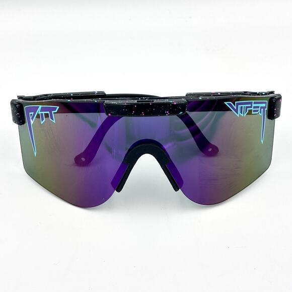 Pit Viper Originals Night Fall Sunglasses Shield Polarized Mirrored Purple Black